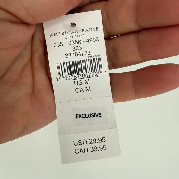 AMERICAN EAGLE TEAL FLORAL CROPPED HALTER TOP MEDIUM NWT - Picture 4 of 6